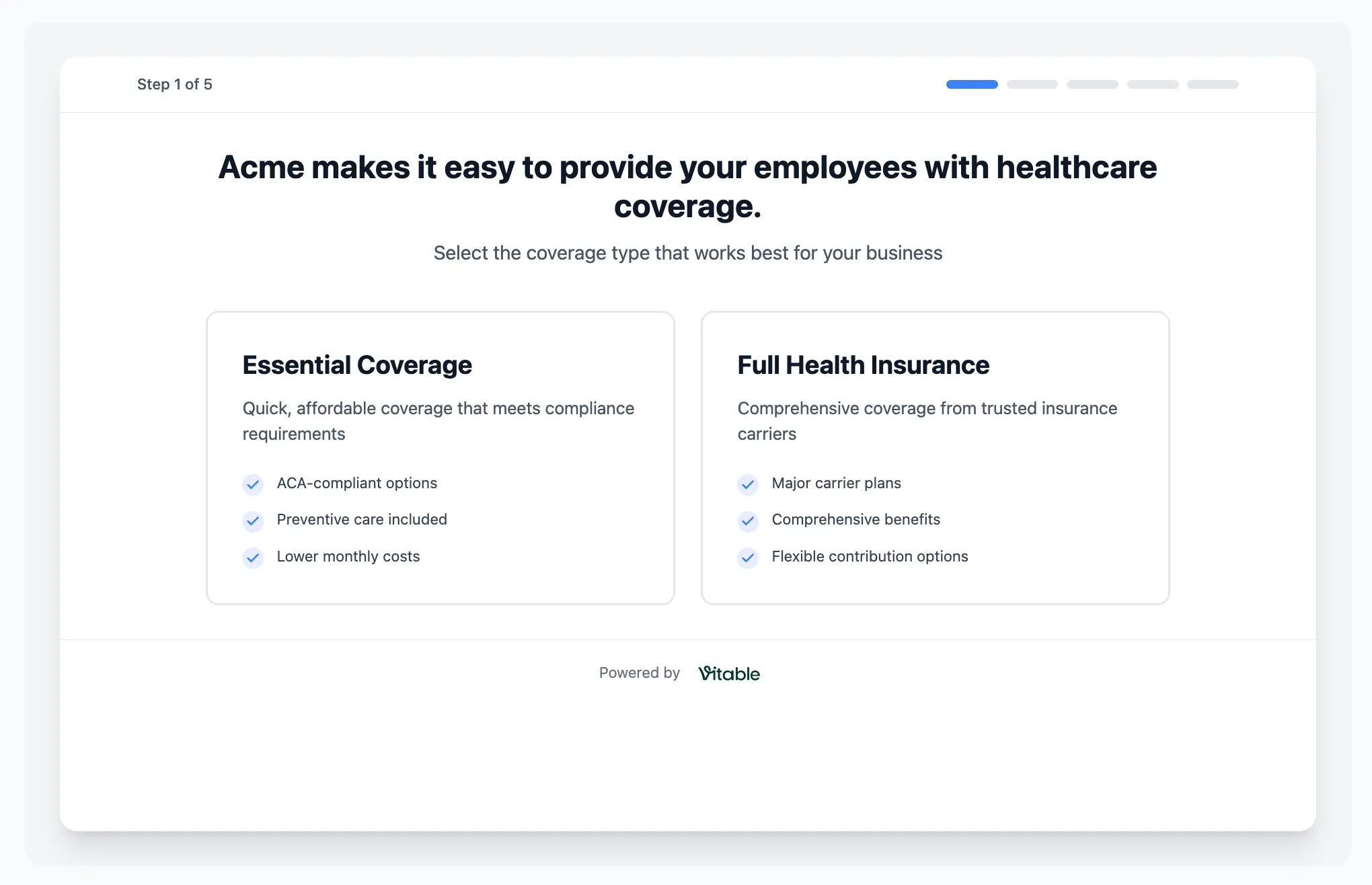 Employer Signup Step 1